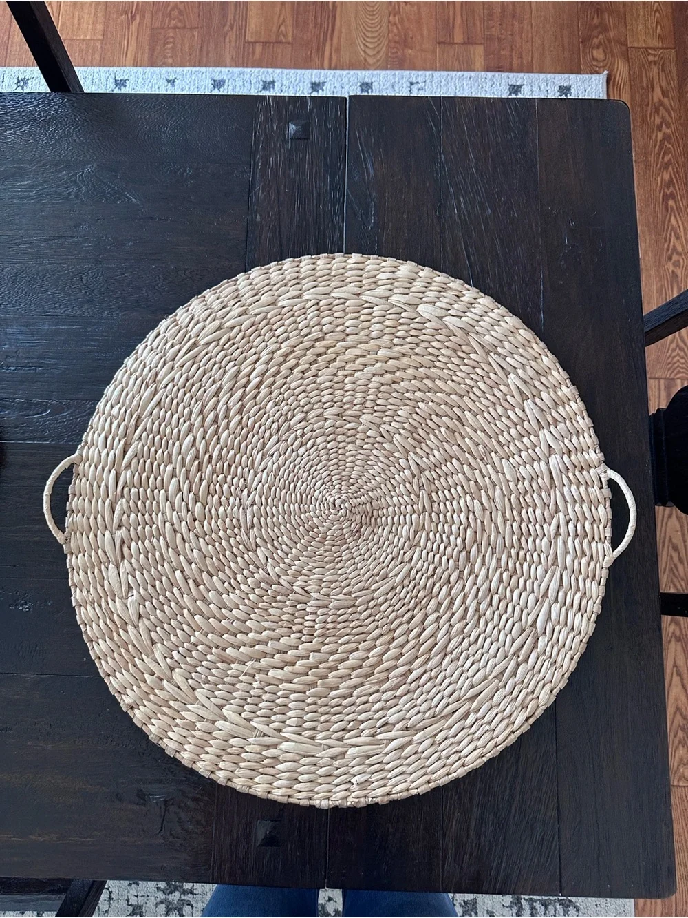 24” Round Natural Woven Rattan Wall Decor - Natural